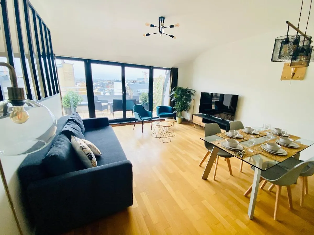 The Luxury Green Penthouse In City Center With Terrace And Free Parking Luxembourg Appartement