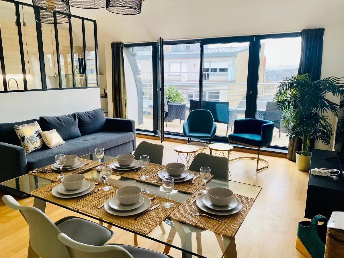 The Luxury Green Penthouse In City Center With Terrace And Free Parking Luxembourg